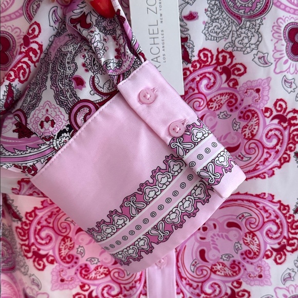 Rachel Zoe Pink and White Paisley Blouse - Picture 5 of 6